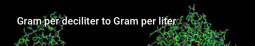 gram per deciliter to gram per liter