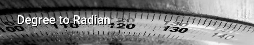degree to radian