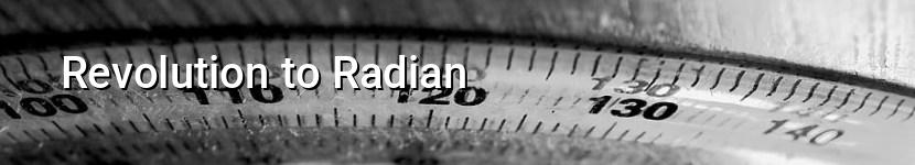 revolution to radian
