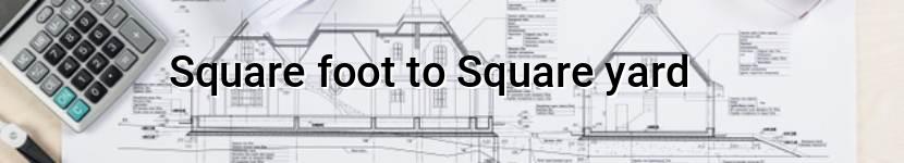 square foot to square yard