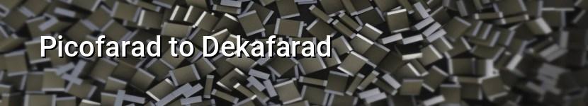 picofarad to dekafarad