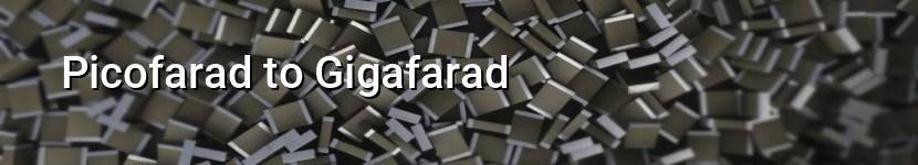 picofarad to gigafarad