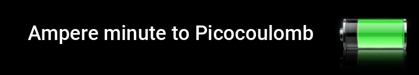 ampere minute to picocoulomb