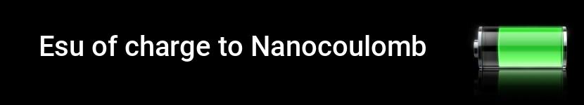 esu of charge to nanocoulomb