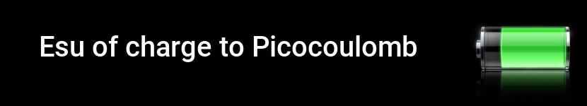 esu of charge to picocoulomb