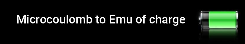 microcoulomb to emu of charge