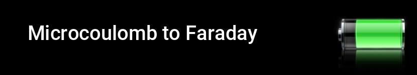 microcoulomb to faraday