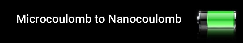 microcoulomb to nanocoulomb