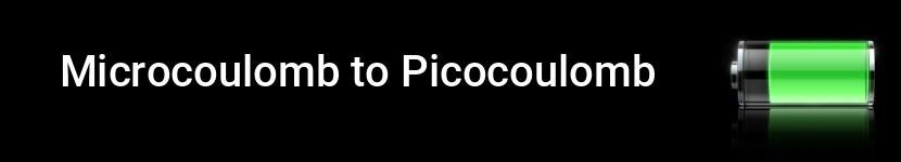 microcoulomb to picocoulomb