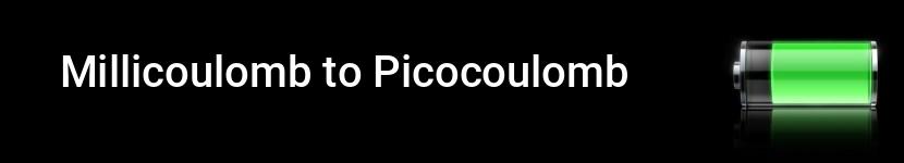 millicoulomb to picocoulomb