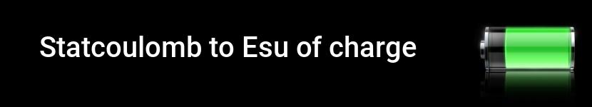 statcoulomb to esu of charge