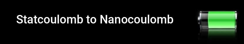 statcoulomb to nanocoulomb