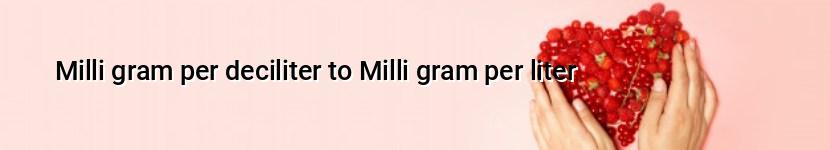 milli gram per deciliter to milli gram per liter