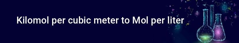kilomol per cubic meter to mol per liter