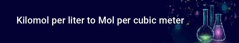kilomol per liter to mol per cubic meter