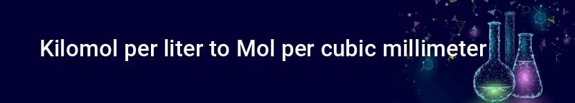 kilomol per liter to mol per cubic millimeter