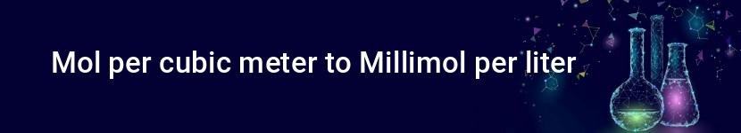 mol per cubic meter to millimol per liter