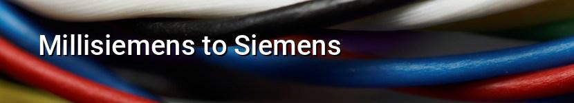 millisiemens to siemens