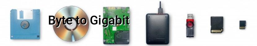 byte to gigabit