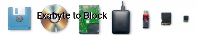 exabyte to block