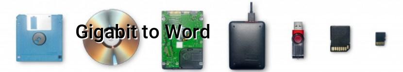 gigabit to word