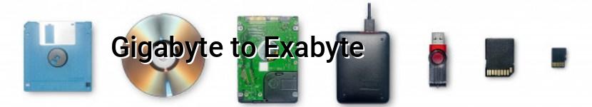 gigabyte to exabyte