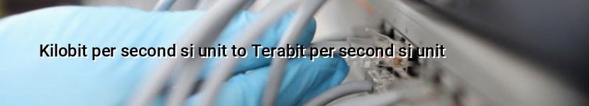 kilobit per second si unit to terabit per second si unit