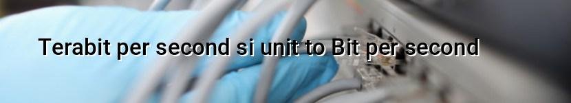 terabit per second si unit to bit per second