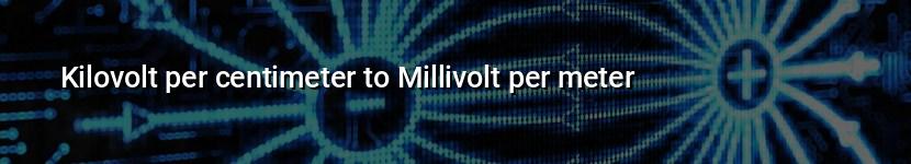 kilovolt per centimeter to millivolt per meter