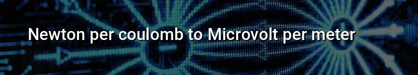 newton per coulomb to microvolt per meter