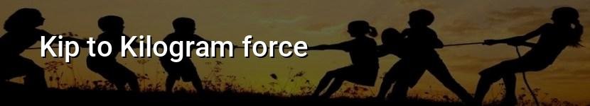 kip to kilogram force