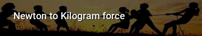 newton to kilogram force