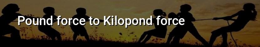 pound force to kilopond force