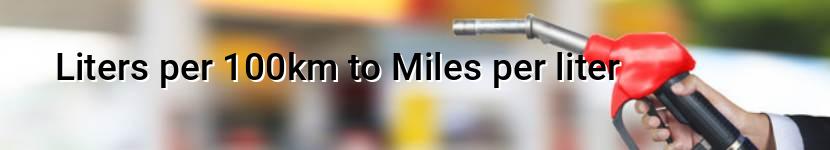 liters per 100km to miles per liter