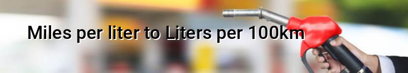 miles per liter to liters per 100km