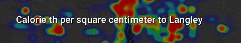 calorie th per square centimeter to langley