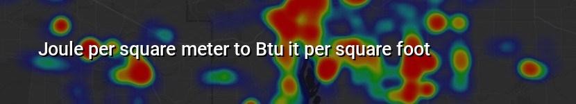 joule per square meter to btu it per square foot