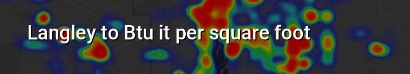 langley to btu it per square foot