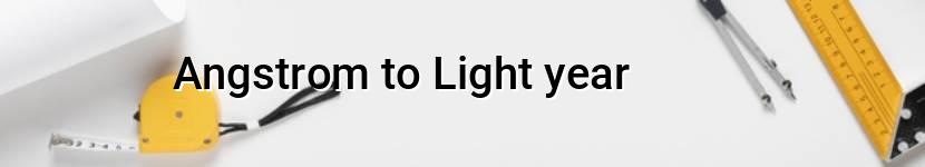 angstrom to light year