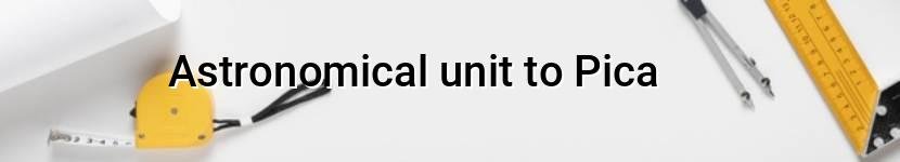 astronomical unit to pica