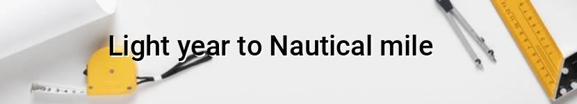 light year to nautical mile