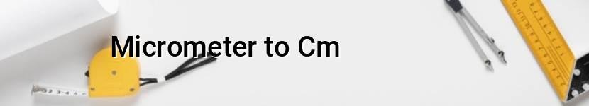 micrometer to cm