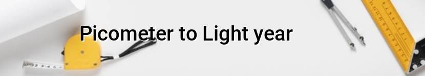 picometer to light year