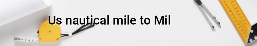 us nautical mile to mil