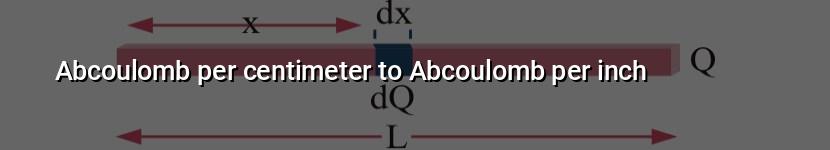 abcoulomb per centimeter to abcoulomb per inch