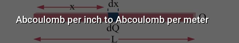 abcoulomb per inch to abcoulomb per meter