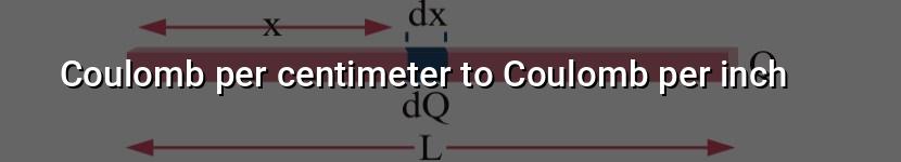 coulomb per centimeter to coulomb per inch