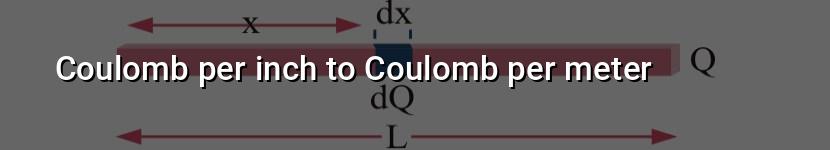 coulomb per inch to coulomb per meter