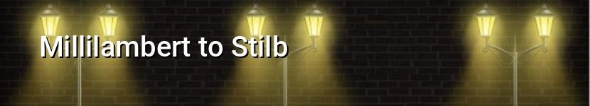 millilambert to stilb