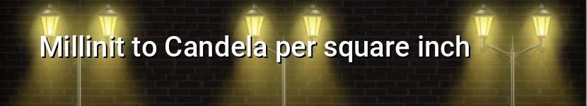 millinit to candela per square inch